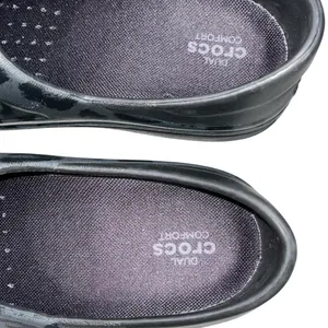 Crocs Black & Gray Leopard Print Neria Pro Slip Resistant Work Clogs Shoes 7 thumbnail 8