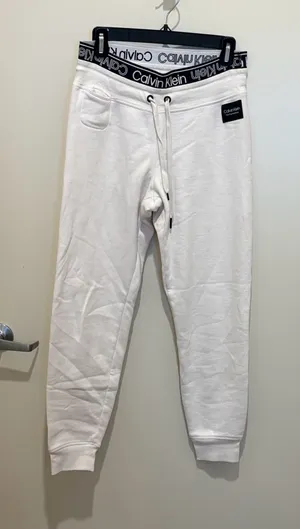 White Calvin Klein joggers thumbnail 1