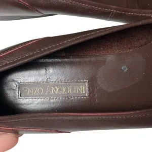 Enzo Angiolini‎ Brown Leather Croc Embossed High Vamp Loafers Women's 10.5N thumbnail 6