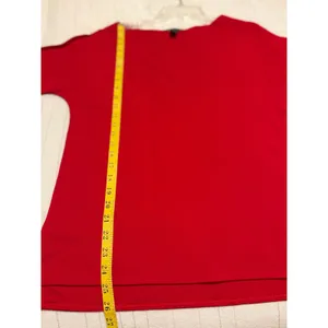 Lauren Ralph Lauren Boat Neck Top Womens Size M Red Short Sleeve Viscose thumbnail 6