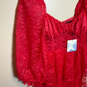 Majorelle Revolve Brielle‎ Lace Mini Dress in Cabaret Pink thumbnail 3