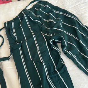 La‎ Hearts Green White Striped Flowy Pants thumbnail 5
