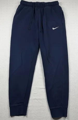 Nike Fleece Jogger Sweatpants Blue Unisex Medium Swoosh thumbnail 1