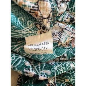 Green, Cream & Brown Long Sleeve Relaxed Fit Lightweight Button Front Blouse thumbnail 9