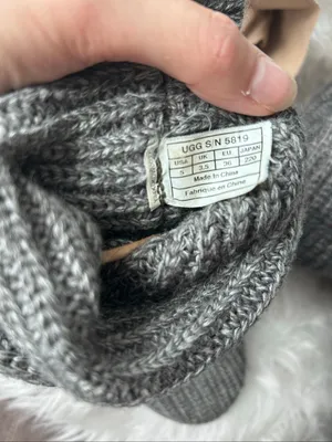 UGG Australia Women Classic Cardy Knit Boots Size 5 Gray thumbnail 6