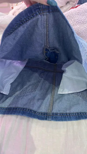 Blue plaid jean skirt Size M thumbnail 5