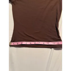 QINSEN Brown Off The Shoulder Long Sleeve Top Stretchy Bodycon Small thumbnail 9