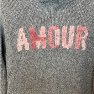 Zadig & Voltaire Alma Amour Grey Merino Wool Sequin Turtleneck Sweater Small thumbnail 3
