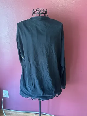 Victoria's Secret PINK Black Long-Sleeve Tee with Gold Sequin Logo thumbnail 6