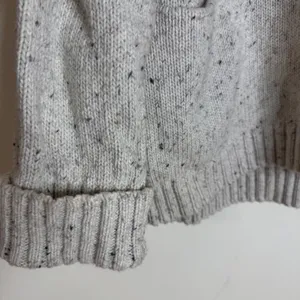 J. Jill Women's Mock Neck Pullover Sweater Oatmeal Gray Speckled Knit Size M thumbnail 3
