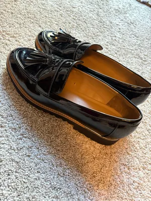 Franco Sarto Carolynn Platform Loafer black patent slip on shoes women size 10 thumbnail 2