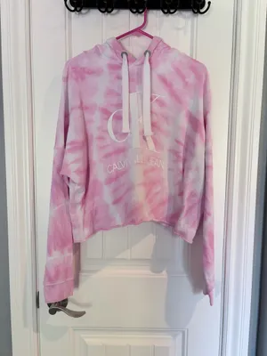 Calvin Klein Pink Tie-Dye Hoodie thumbnail 2