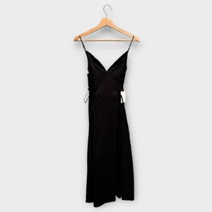 NWT ASTR the Label Lace-Up Cotton Poplin Midi Dress Size Small thumbnail 5
