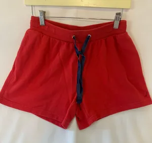Nautica Red Women's Athletic Shorts with Navy Drawstring thumbnail 1