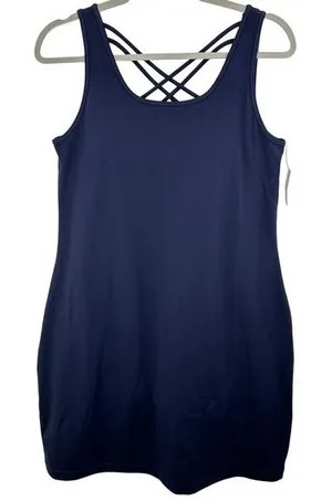 T by Talbots Athletic Dress Size L Navy‎ Blue Sleeveless Tank NWT Sporty Golf thumbnail 1