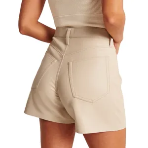 Abercrombie & Fitch The Dad Short High Rise Vegan Leather thumbnail 2