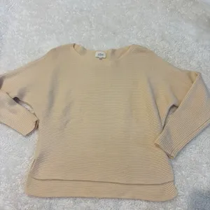 Aritzia Wilfred Merino Wool Pullover Knit Sweater Classic Preppy Chic Old Money thumbnail 2