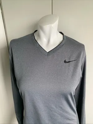Nike Pro size Large fitted long sleeve gray compression shirt thumbnail 6