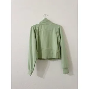 All in Motion Green Cropped Half Zip Pullover Sweatshirt Drawstring Size S thumbnail 3