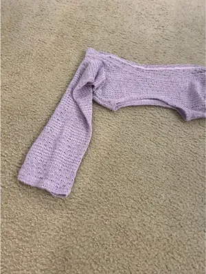 Ab23 top shirt crop purple size large thumbnail 2