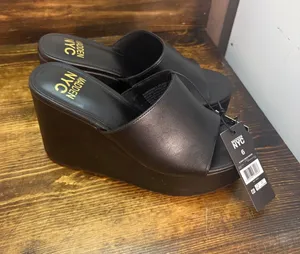 Madden nyc black wedges size 6 thumbnail 1