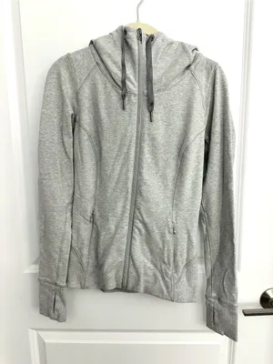 Lululemon Harmony Hoodie in Heathered Light Grey Size 4 thumbnail 3