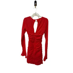 House of CB Camille Long‎ Sleeve Silk Blend Cutout Minidress Size Small thumbnail 11