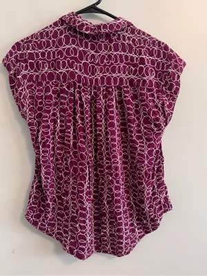 Maeve Anthropologie XS Abstract Print Button Front Blouse Top thumbnail 3