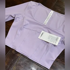 NWT Lululemon Waist-Seamed Nulu Long-Sleeve Shirt - Lilac Ether - 6 thumbnail 7