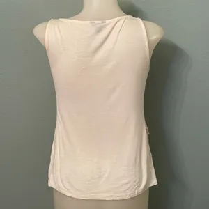 Ann Taylor Cream orange ruffle tank thumbnail 4