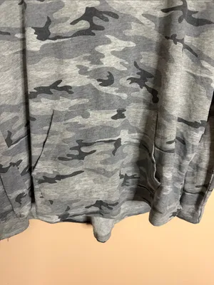 Grayson Threads Gray Camo Hooded Lounge Top thumbnail 3