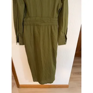 MODESEES Dress Olive M Womens Ruched Faux Wrap‎ Long Sleeve Midi Modest thumbnail 11