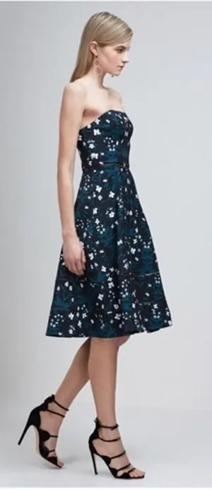 Keepsake Floral Strapless Dress Size L thumbnail 1