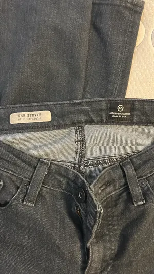AG Adriano Goldschmied The Stevie slim straight dark jeans thumbnail 3