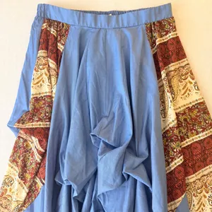 Karen-T Design Boho Paisley Patchwork Draped Maxi Skirt Women XL Made in USA thumbnail 6