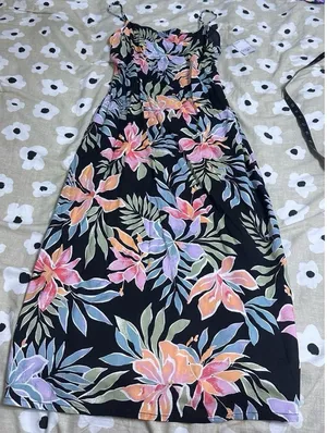 Billabong black floral dress NWT thumbnail 1