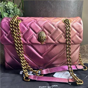 Authentic KURT GEIGER LONDON Quilted 2 tone leather convertible Crosby/shoulder thumbnail 15