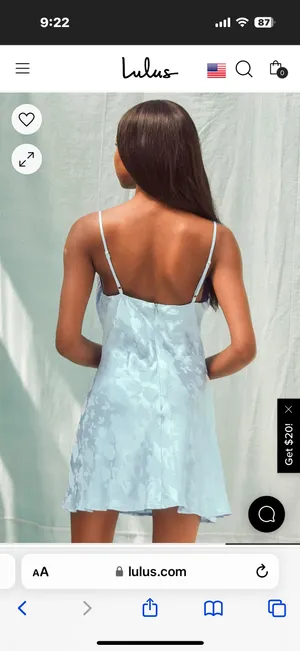 Lulus Close to Your Heart Dusty Blue Satin Jacquard Cowl Slip Dress thumbnail 2