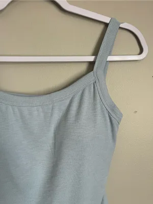 OGL Light Blue Scoop Neck Padded Bra Tank Top Sz M thumbnail 2