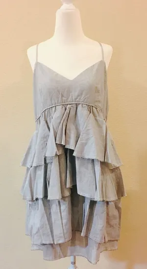 BCBG BCBGenration ruffle layer summer slip dress thumbnail 1