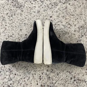 Via Spiga Elona Suede‎ & Fur Platform Boots Women Black Minimalist Mid Calf 8 thumbnail 6