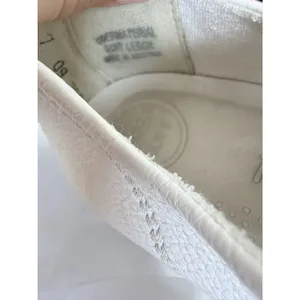 Paul Green White Pebbled Leather Lace Up Platform Sneakers US 7 thumbnail 7