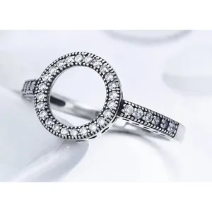 Boutique NEW‎ Women's Halo Heart Pave Simulated Diamond 925 Sterling Silver Ring Size 6 thumbnail 6