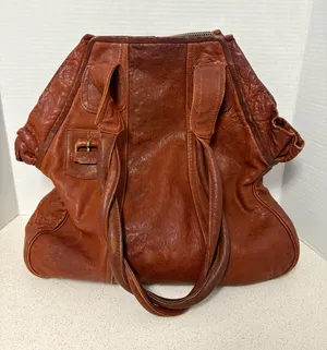 Vintage Gustto Leather Hobo Slouchy Shoulder Bag thumbnail 1