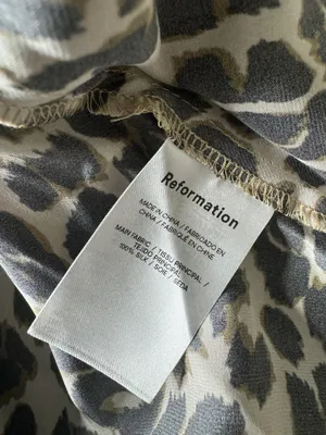 Reformation Neola Silk Dress Leopard Animal Print Size XS thumbnail 7