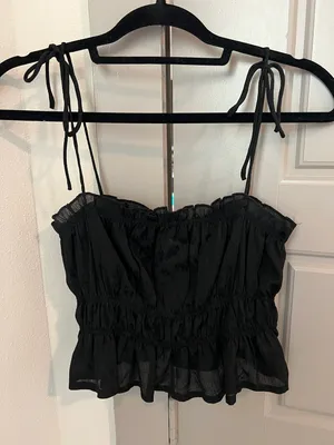 Princess Polly Sheer Crop Top thumbnail 1