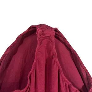 Free People Maroon V-Neck Short Sleeve Snap Closure Bodysuit Women Sz L thumbnail 7