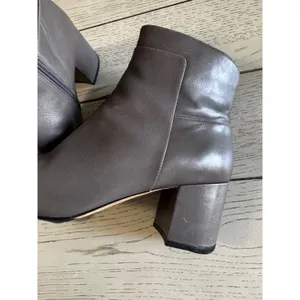 Cole Haan Grand OS Women's Heeled Booties Boots Size 9 Taupe Gray Leather thumbnail 4