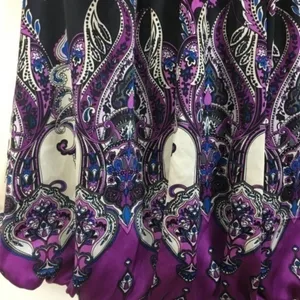 BEBE Silk Paisley Print Bubble Hem Strapless Dress‎ thumbnail 6