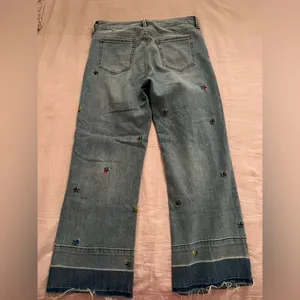 Sam Edelman Blue Straight Leg Jeans with Vintage Distressed Look thumbnail 7